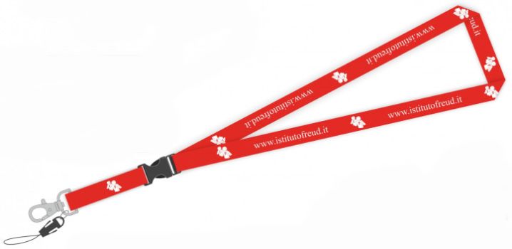 Cordino Porta Badge Rosso Istituto Freud