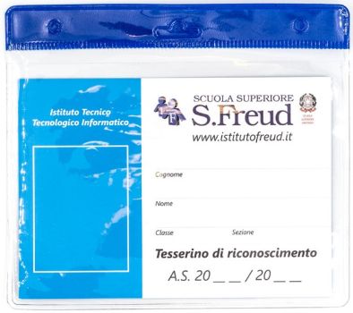 Portabadge Scuola Blu Freud