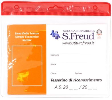Portabadge Scuola Bianco Freud